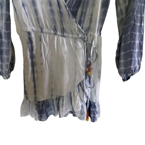 Blue Island XS wrap around bathing suit cover up drawstring waist - Picture 3 of 7